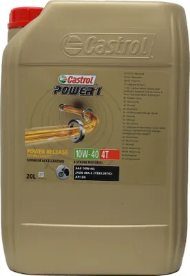 Produktbild von CASTROL Power 1 4T für 10W-40 20 Liter Motoröl Motorenöl Teilsynthetisch Öl Motorradöl Motorbike