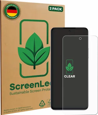 Produktbild von 2x ScreenLeaf Schutzfolie für realme P4x nachhaltiger Displayschutz Display Schutz Folie Klar Transparent
