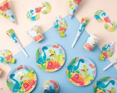 Imagen del producto de Caja de fiesta – set de cumpleaños "dinosaurio"