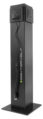 Productafbeelding van Oplaadstation voor smartphones. Laadpaal met 2x USB-A, 2x USB-C en 1x multi-USB kabel. Inductief oplader voor mobiele telefoons, tablets en andere mobiele apparaten. Model: Doktorvolt DV-6463-USB