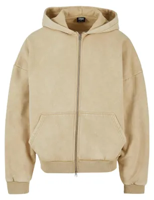 Produktbild von Urban Classics - "90's" Hoodie mit durchgehendem Reißverschluss Schwer für Herren TN699 (5XL) (Union-Beige)