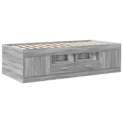 Produktbild von Tagesbett mit Schubladen ohne Matratze Grau Sonoma 75x190 cm