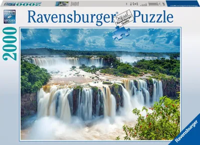 Produktbild von Ravensburger Puzzle Wasserfälle von Iguazu, 2000 Teile, mehrfarbig, 98 x 75 cm, ab 14 Jahre, SoftClick Technology, Perfect Age Fit, handgefertigte Stanzwerkzeuge
