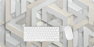 Produktbild von Geometrisches Gewebe – Schreibtischunterlage – Rutschfeste Tischunterlage – Schreibtischmatte für Büro & Zuhause – Schreibunterlage – Mauspad – Tischmatte – 90 x 45 cm