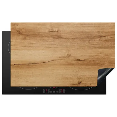 Produktbild von KitchenYeah© Herdabdeckplatte Holzoptik - Braun - Holz , 83x51cm, Küche Deko, Glaskeramikkochfeld Herdabdeckung, Abdeckplatte fùr Kochfeld