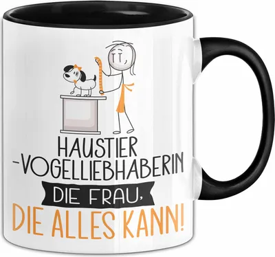 Produktbild von Haustier-Modedesignerin Geschenk Tasse Becher Die Frau Die Allen Kann Geschenkidee für eine Haustier-Modedesignerin Lustig (Schwarz)