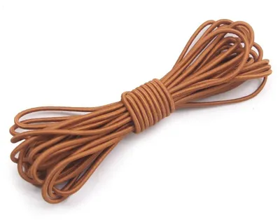 Produktbild von Elastische Kordel - Rundgummi 2,5 mm - Gummiseil für Nähen, Kleidung, Basteln, DIY - Länge ca. 5,5 m - Farbe Coffee600 kaffeebraun