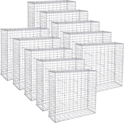 Produktbild von SONGMICS Gabione 10 Stück 100 x 90 x 30 cm Steinkorb für Gartenzaun GGB093