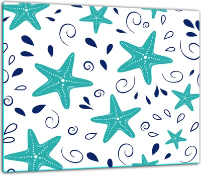 Produktbild von Herdabdeckplatten Glaskeramikkochfeld-Abdeckung Spritzschutz Glas 60x52cm die Sterne