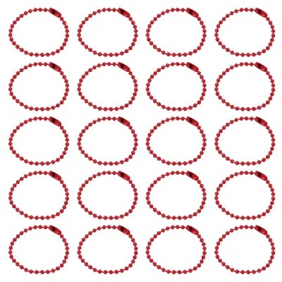 Productafbeelding van Kogelketting - 50 stuks, 5 inch metalen ketting met verbindingsstukken - Geschikt voor sleutelhangers en sieraden - Rood