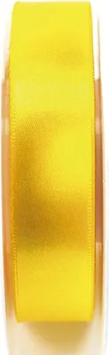 Produktbild von Goldina® 8172025100025 Doppelsatinband - gelb, 25 mm x 25 m