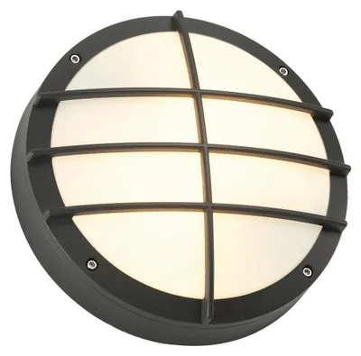 Image de SLV Bulan Grid 229085 Outdoor wall light Energy-saving bulb, LED (monochrome) E-27 50 W Anthracite