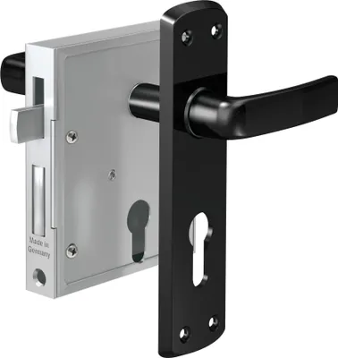 Produktbild von BASI - Stumpfdrückerschloss - SDS 130 - Lochung: PZ - mit hebender Falle - R/L verwendbar - 9900-0002
