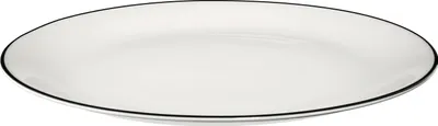Produktbild von ASA Selection Ligne Noire Teller Flach, Schwarze Linie, Fine Bone China, Warmes Weiß, Ø 26.5 cm, 1903113