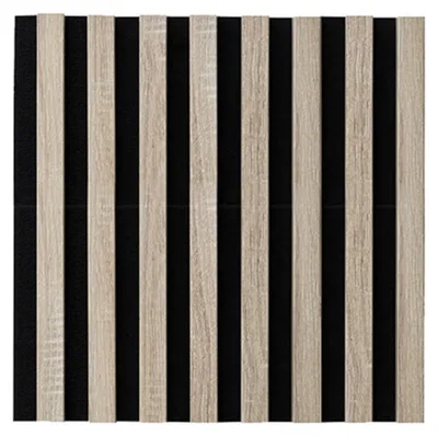 Zdjęcie produktu dla Lamele ścienne na czarnym filcu 8L Marbet Design WOODLINE 40x40 cm Dąb Sonoma 1 szt.