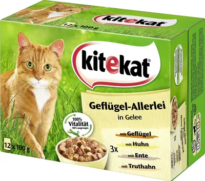 Produktbild von Kitekat 12-er MP Gefluegel-Allerlei in Gelee 12 x 100g