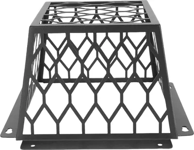 Image de Protection contre les oiseaux d'évacuation du séchoir L'acier au carbone haute performance empêche les oiseaux de couvrir la protection de la capuche pour les ventilateurs d'échappement de 3-4 pouces Noir