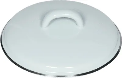 Produktbild von Riess Emaille Deckel mit Chromrand 14 cm türkis pastell