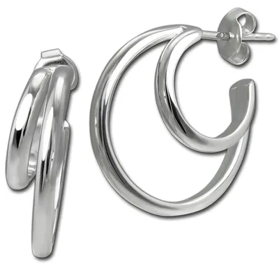Immagine prodotto di Damen Creolen, argento placcato, orecchini "SilberDream", argento 925, modello D3SDO4453J