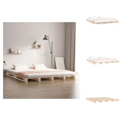 Produktbild von vidaXL Palettenbett 200x200 cm Massivholz Kiefer -  Betten & Bettgestelle