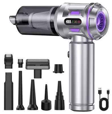 Handstaubsauger 18000 Pa, 3 Stufen, Blasfunktion, USB-C, 6000 mAh