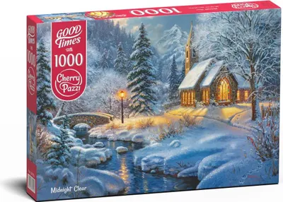 Obrázek produktu pro Cherry Pazzi Puzzle - Zasněžený kostelik 1000 dílků