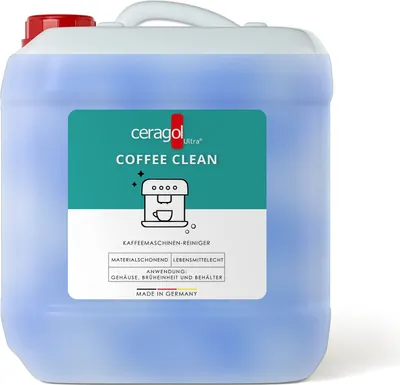 Produktbild von ceragol ultra Coffee Clean, 10L – flüssiger Kaffeefettlöser für Kaffeevollautomaten und Siebträger - Kaffeemaschinen-Reiniger