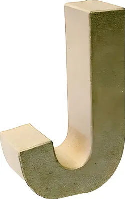 Produktbild von KNORR prandell 3D-Buchstabe "J" Pappmaché 175 x 55 mm