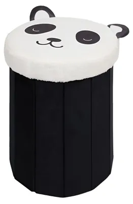 Produktbild von Runder Hocker mit Stauraum – Panda