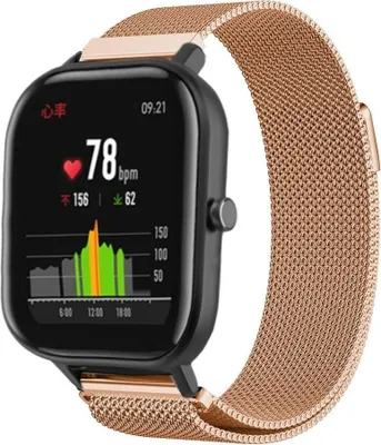 Produktbild von Strap-it Xiaomi Amazfit GTS Milanese Armband (Roségold)
