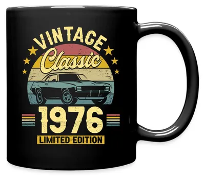 Produktbild von Spreadshirt 50. Geburtstag | Vintage Auto Design Tasse Einfarbig, One size, Schwarz