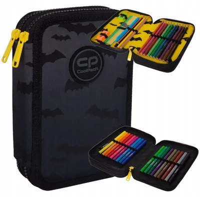Image de Trousse à deux compartiments Selgros111 Jumper 2 avec fournitures scolaires