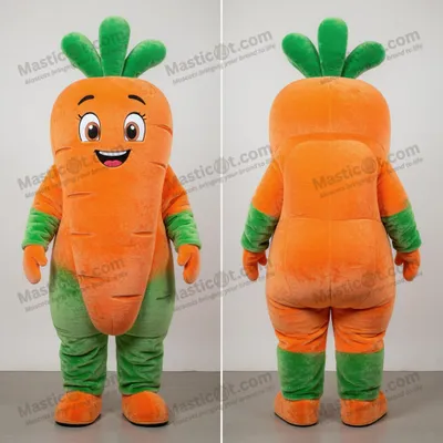 Image de Mascotte MASTICOT Carotte Orange Padded