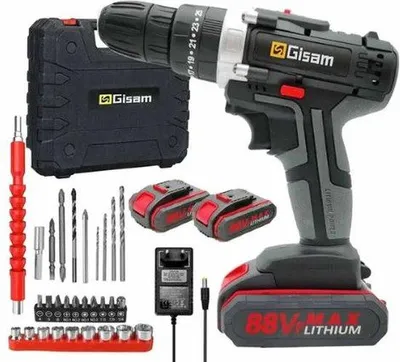 Obrázek produktu pro Elektrická ruční vrtačka – 2 akumulátory – s příslušenstvím