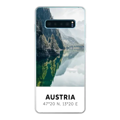 Produktbild von MuchoWow® Handyhülle Schutzhülle Hülle für Samsung Galaxy S10 Plus Österreich - Wasser - Grün - Alpen Silikon Softcase Handy Hülle - Schutzhülle