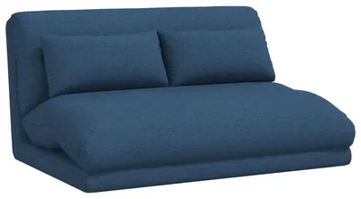 Image de vidaXL Fauteuil à pied réglable, tissu bleu