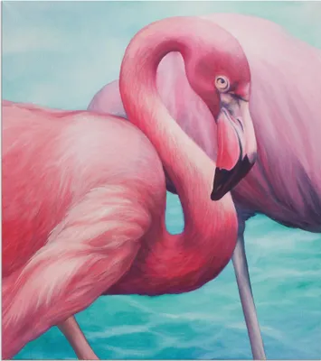 Produktbild von ARTland Wandbild Alu für Innen & Outdoor Flamingo Größe: 30x30 cm