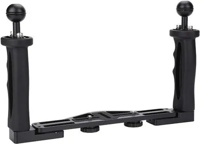 Obrázek produktu pro Hliníkový podvodní stabilizátor s dvojitou rukojetí pro fotoaparáty, stabilní