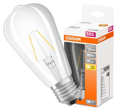 Zdjęcie produktu dla Osram 4099854046919, 2,8 W, 25 W, E14, 245 lm, 25000 h, Ciepłe białe
