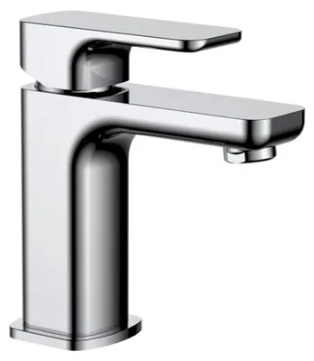 Produktbild von Waschtischarmatur Einhebelmischer in Chrom-Optik, Wasserhahn für das Bad ohne Ablaufgarnitur