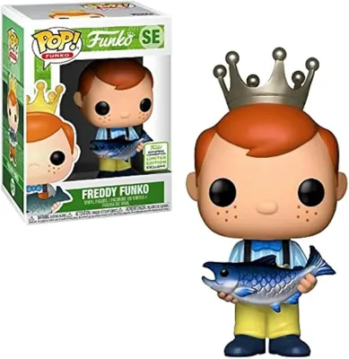 Productafbeelding van Funko Pop! Freddy: Freddy Funko (met vis - gele broek) [Exclusief voor de lenteconventie van 2019]