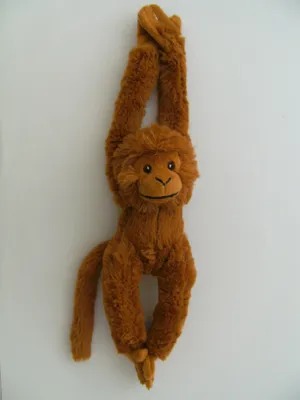 Produktbild von Plüschtier Affe 40 cm, braun,  Hängeaffe Affen Hängeaffen Kuscheltiere Stofftiere Klettband