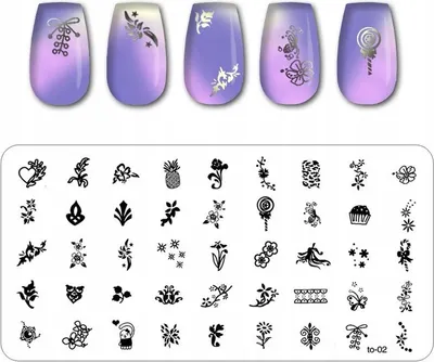 Produktbild von Nagelstempelplattenmuster to-02