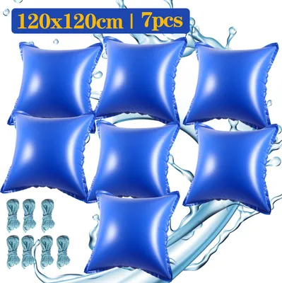 Produktbild von Peviasot Poolkissen 120x120cm | Winterkissen für Pool | Luftkissen Poolabdeckung Quadratisch | Frostbeständig bis -25°C | PVC Material | 7 Stück