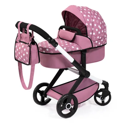 Produktbild von 17076AB Puppenwagen Xeo mit Tasche, hhenverstellbarer Griff, Schwenkschieber, wandelbar als Puppenjogger, bewegliche Vorderrder, integrierter Korb, No