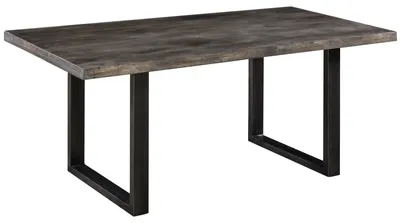 Immagine prodotto di MASSIVMOEBEL24 | tavolo da pranzo in legno di Mango 160x90x76 grigio scuro laccato RAILWAY #208