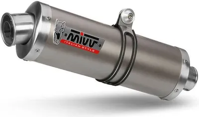 Produktbild von MIVV Oval Slip-on Auspuff genehmigt in Titan für YAMAHA Tenere 700 2025