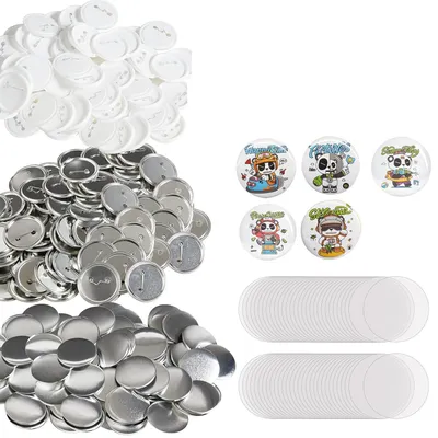 Productafbeelding van Sets 2,25 inch 58 mm Pin Back Button Onderdelen - Set van 500 - DIY ronde knop badge onderdelen - Plastic/Metalen Knop