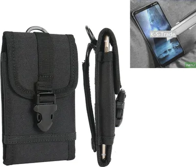 Produktbild von K-S-Trade Holster Handy Hülle kompatibel mit Nokia 9 PureView Holster Handytasche Gürtel Tasche Schutz Hülle Robust Outdoor schwarz