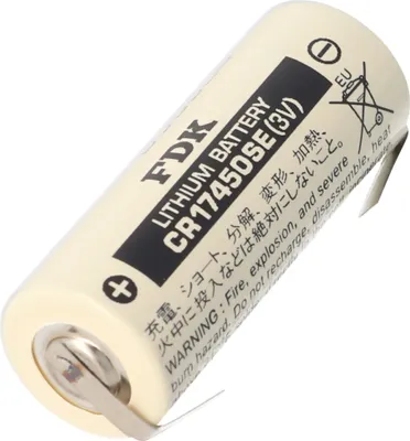 Produktbild von FDK Sanyo Lithium Batterie CR17450SE Size A, mit Lötfahne U-Form